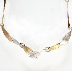 Whitney Designs ELEGANT LINKS NECKLACE - STERLING AND BRASS - 20″- Whitney Designs ...